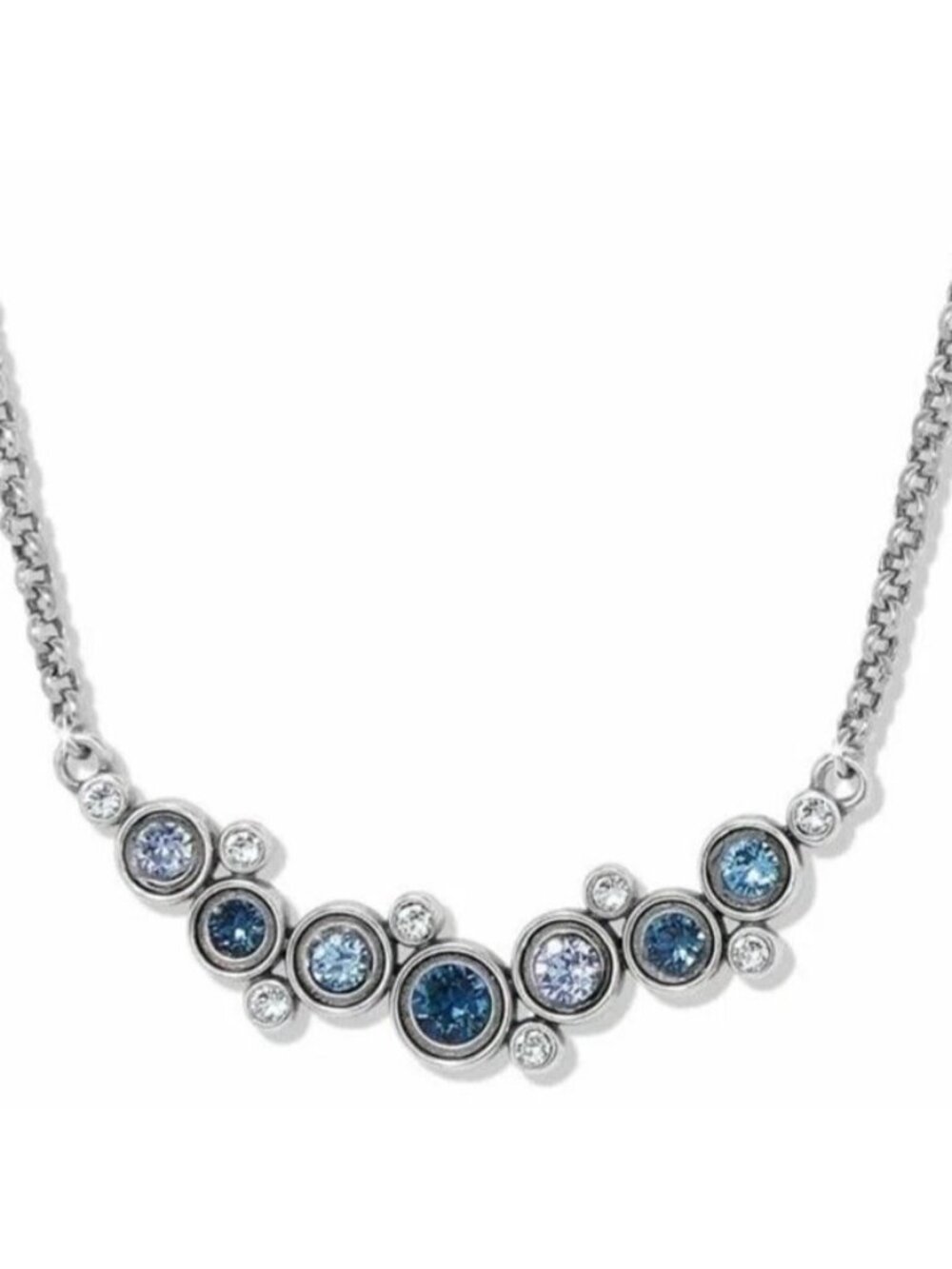 Brighton Constella Silver  Crystal Necklace Style Blue multi JM7669 $108